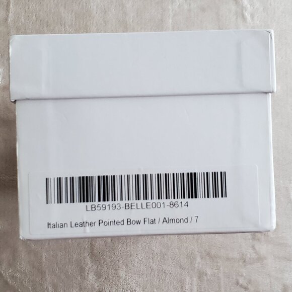 Quince Italian Leather Bow Pointed Women’s Flats Size 7 Color Almond Like new - Picture 2 of 14